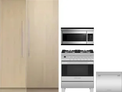 5 Piece Package Includes Refrigerator, Freezer, Range, Microwave And Dishwasher